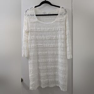 L.O.G.G. Elegant Lace White Dress